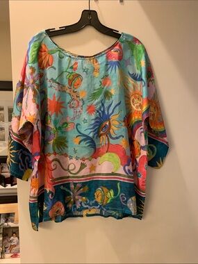 Johnny Was Multicolor Celestial Sun & Star Tunic